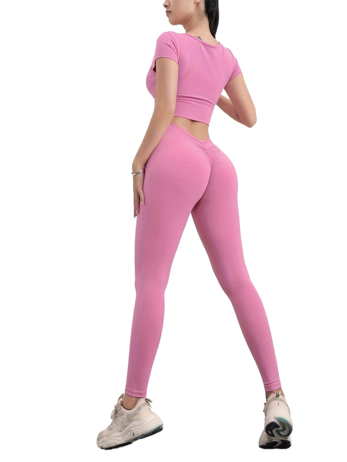 High Waist Leggings Curved Back